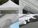 Quick-up telt FleXtents PRO 4x6m Hvit, inkl. 8 sider & dekorative gardiner