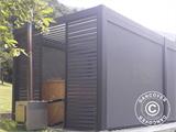 Bioklimatische Pergola pavillon San Pablo, 4x5,8m, Schwarz