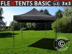 Pop up gazebo FleXtents Basic v.3, 3x3 m Black