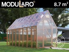 Wooden greenhouse Aigle, 2.1x4.15x2.59 m, 8.7 m², Natural
