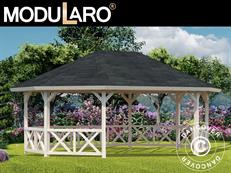 Wooden Gazebo, 4.67x6.17x3.62 m, 25 m², Natural