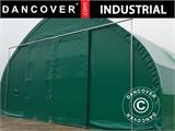 Sliding gate 3x3 m for storage shelter, arched tent 9 m, PVC, Green