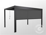 Sidewall screen f/bioclimatic pergola gazebo San Pablo, 3 m, Black