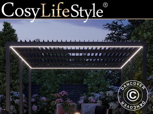 LED light strip for San Pablo pergola 3x5.8 m, 6 pcs., Warm white