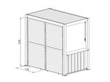 Paroi avec persiennes pour nos pergolas pour barbecues San Juan, 1,1x2,18m, Noir/Aspect bois, 1 pc.