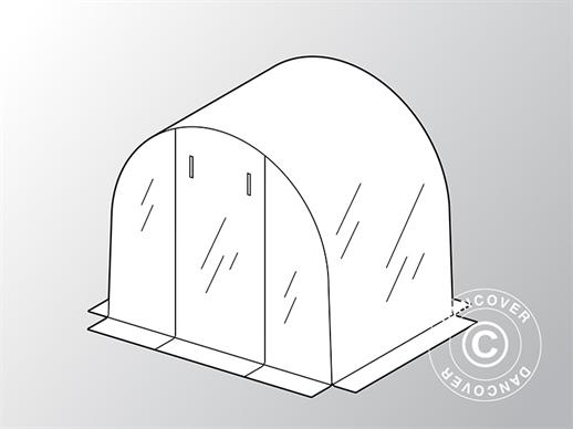 Housse pour serre tunnel GH16000, 2x1,5x1,75m, PVC, Transparent