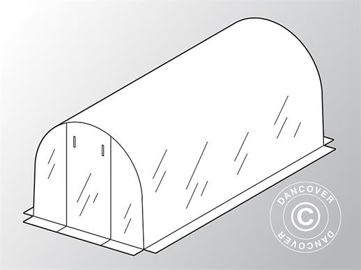 Plane für Foliengewächshaus GH16020, 2x4,5x1,75m, PVC, Transparent