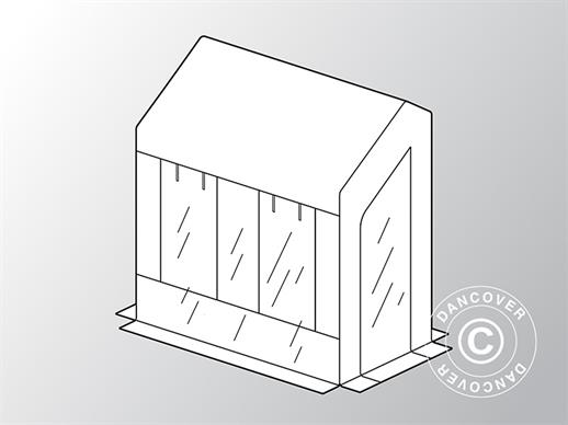 Cover for Lean-to greenhouse GH16050, 1.1x2x2.1 m, PE, Transparent