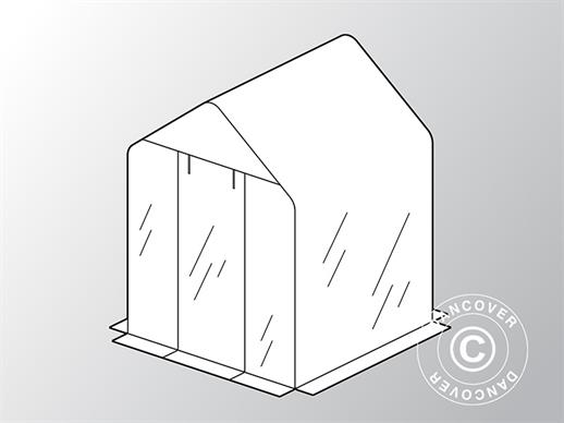 Copertura per serra tunnel GH16080, 1,55x1,55x2,05m, PVC, Trasparente