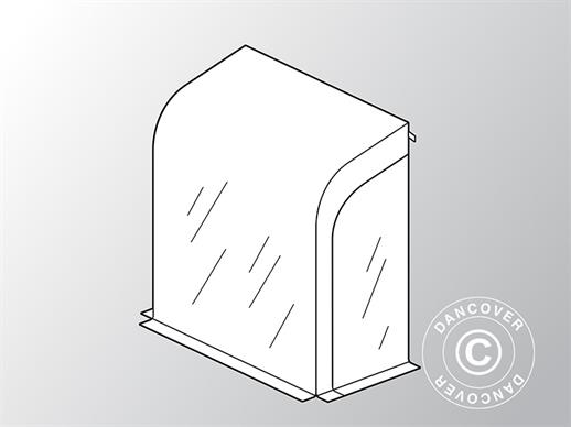 Cover for Lean-to greenhouse GH16090, 1x2x2.15 m, PVC, Transparent