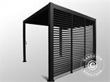 Paroi à persiennes pour pergola bioclimatique San Marino, 1,23x2,32m, Gris Anthracite