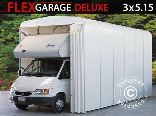 Folding tunnel garage (Caravan), 3x5.15x3.6 m, White