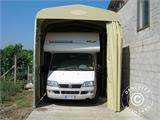 Folding tunnel garage (Caravan), 3x6.18x3.6 m, Beige