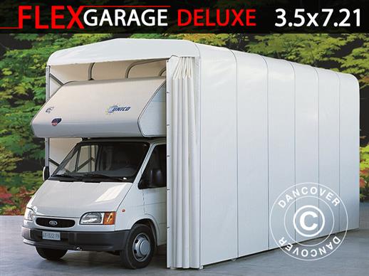 Folding tunnel garage (Caravan), 3.5x7.21x3.9 m, White