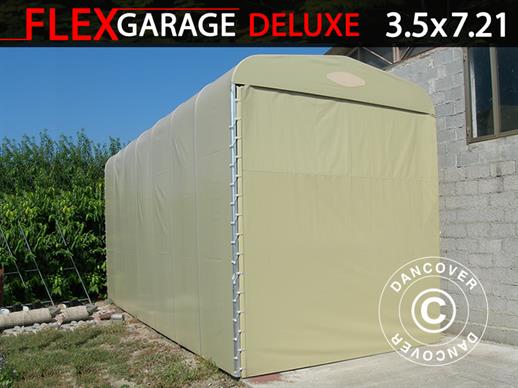 Folding tunnel garage (Caravan), 3.5x7.21x3.9 m, Beige