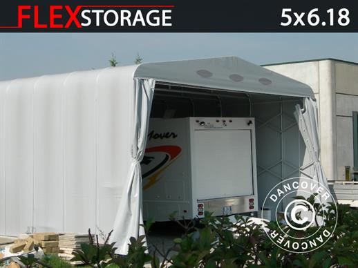 Storage shelter Maxi Box, 5x6.18x3.76 m, Grey