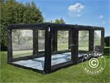 Garaje hinchable 3x6m, PVC, Negro/Transparente con turbina sopladora