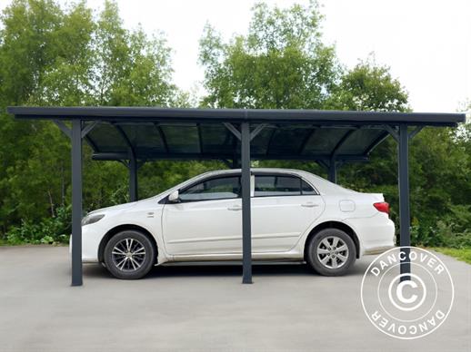 Carport Boston, 3.03x5.05x2.22 m, Grey