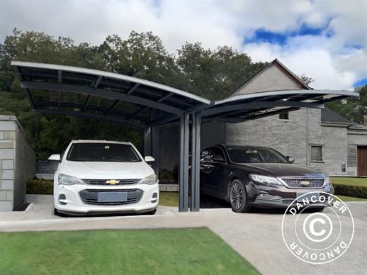 Double carport Boston, 6x5x2.4 m, Grey