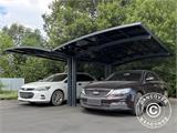 Double carport Boston, 6x5x2.4 m, Grey