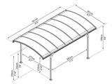 Carport Vitoria, Palram/Canopia, 2.91x5.01 m, Grey