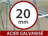 Serre en polycarbonate TITAN Arch+ 320, 6m², 3x2m, Argent