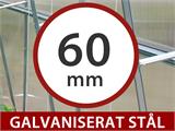 Förlängning till Växthus Polykarbonat TITAN Arch 60, 6m², 3x2m, Silver