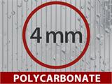 Serre polycarbonate, Strong NOVA 16m², 4x4m, Argent