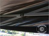 Carpa plegable FleXtents Basic v.2, 4x4m Negro, Incl. 4 lados