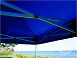 Tente pliante FleXtents PRO 3x6m Bleu, incl. 6 rideaux decoratifs