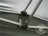 Tente pliante FleXtents PRO Steel 4x6m Gris, avec 8 cotés