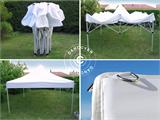 Tente Pliante FleXtents PRO 4x6m Blanc, avec 8 cotés & 8 rideaux décoratifs