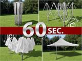 Carpa plegable FleXtents Pagoda Xtreme 50 4x4m / (5x5m) Blanco, Incl. 4 lados