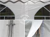 Tente de réception Original 3x6m PVC, Gris/Blanc