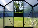 Serre en polycarbonate 4,78m², 1,9x2,52x2,01m avec base, Verte