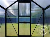 Serre en polycarbonate 4,78m², 1,9x2,52x2,01m avec base, Verte