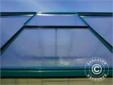 Serre en polycarbonate 4,78m², 1,9x2,52x2,01m avec base, Verte