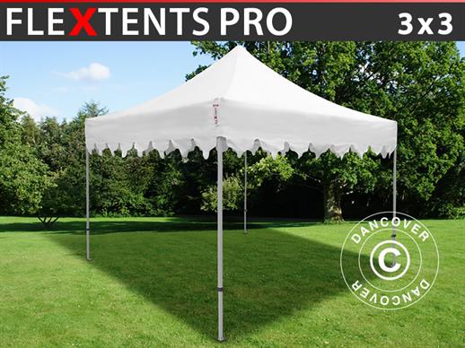 Pop up gazebo FleXtents PRO "Morocco" 3x3 m White