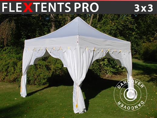 Pop up gazebo FleXtents PRO "Raj" 3x3 m White/Gold