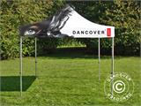 Tente pliante FleXtents Xtreme 50 avec impression numérique, 3x3m