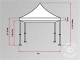 Tente pliante FleXtents Xtreme 50 avec impression numérique, 3x3m