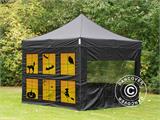 Tente pliante FleXtents Xtreme 50 avec impression numérique, 3x3m, incl. 4 parois