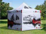 Tente pliante FleXtents Xtreme 50 avec impression numérique, 3x3m, incl. 4 parois