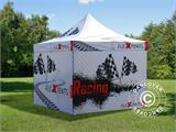 Tente pliante FleXtents Xtreme 50 avec impression numérique, 3x3m, incl. 4 parois