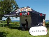 Tente pliante FleXtents Xtreme 50 avec impression numérique, 4x6m, incl. 4 parois