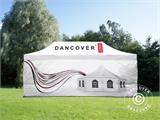 Tente pliante FleXtents Xtreme 50 avec impression numérique, 4x6m, incl. 4 parois