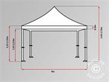 Pop up gazebo FleXtents PRO Steel 4x8 m Latte, incl. 6 sidewalls