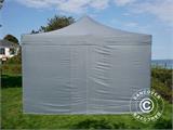 Pop up gazebo FleXtents PRO Steel 4x8 m Grey, incl. 6 sidewalls