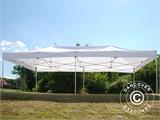 Faltzelt FleXtents PRO Steel 4x8m Weiß, Flammenhemmend, mit 6 Seitenwänden