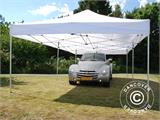 Faltzelt FleXtents PRO Steel 4x8m Weiß, Flammenhemmend, mit 6 Seitenwänden